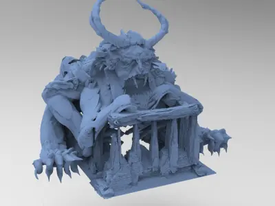 Golem giant ancient ruins 3D model