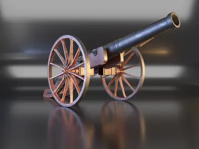 Medieval cannon   3D model