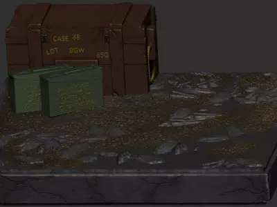 Two military bases 3D print model