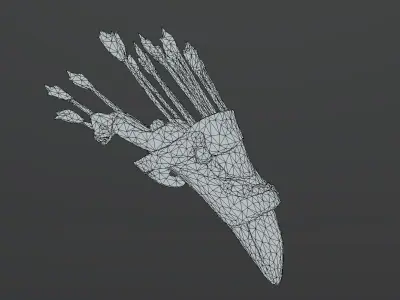 Medieval Arrow Quiver Game-Ready 3D Model Low-poly 3D model