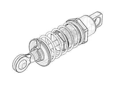 RC Shock Absorber Front 3D model