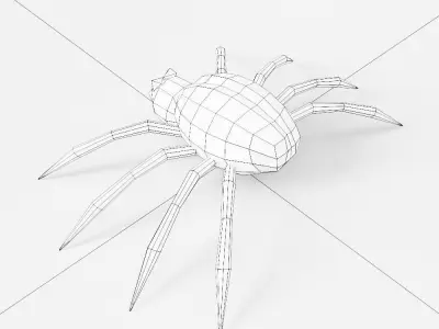 Spider low poly 3d model Low-poly 3D model