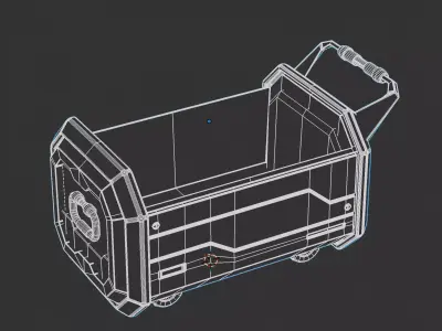 Sci-Fi Space Cargo Crate Low-poly 3D model