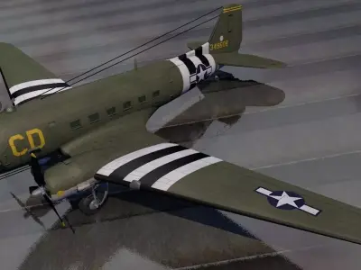 Douglas C-47 Dakota or Skytrain 3D model