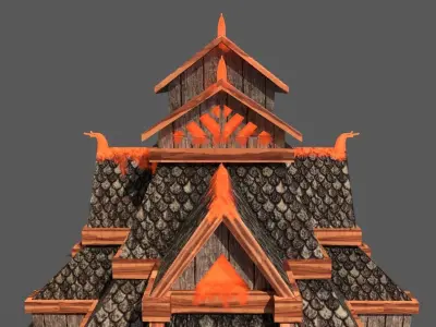 Viking - Nordic Temple Low-poly 3D model