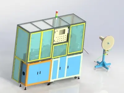 Film laser alignment cutting machine Low-poly 3D model