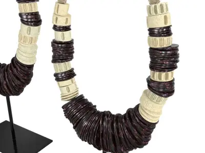 Restoration Hardware Indonesian Shell Currency Necklace 3D model
