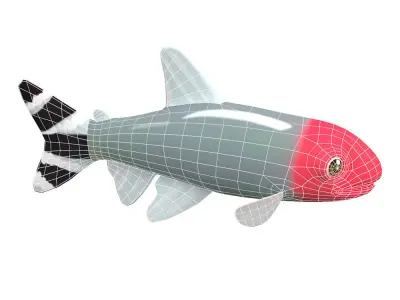 Srummynose Tetra fish animated Low-poly 3D model