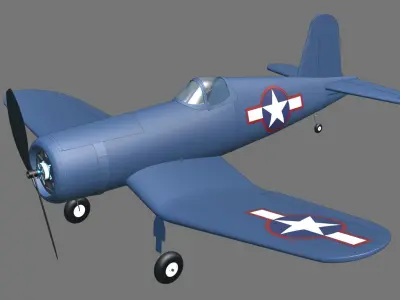 F4U Corsair RC plane 3D model 3D model