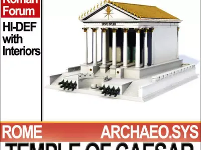 Temple of Julius Caesar Huelsen Type 3D model
