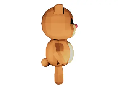 Brown Bear Low-poly 3D model