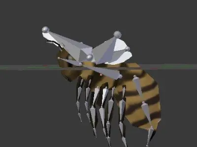 low poly bee Low-poly 3D model