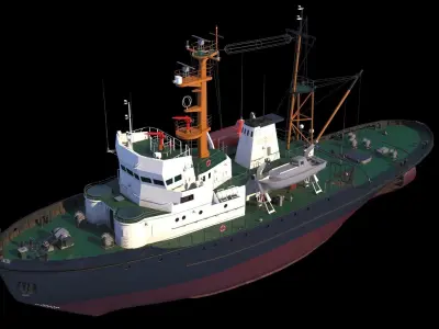 Border patrol ships project 745 p 3D model