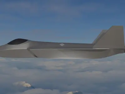 KAI KF-21 BORAMAE 5TH GEN FIGHTER JET Low-poly 3D model