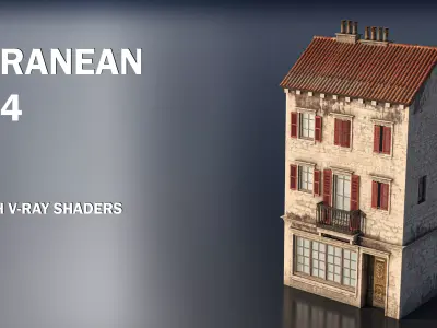 Mediterranean House 04 Low-poly 3D model