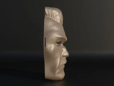 Mohawk Human Party Face Cosplay Mask 3D print model