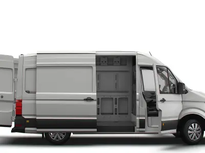 VW Crafter Panel Van L2H2 HQ Interior 2023 3D model