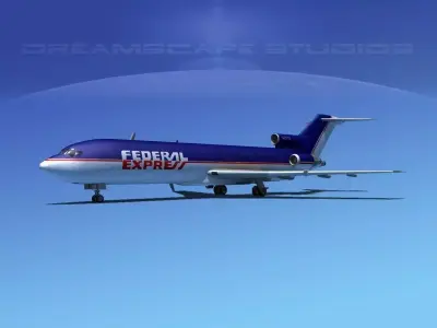 Boeing 727-200 FedEx 1 3D model