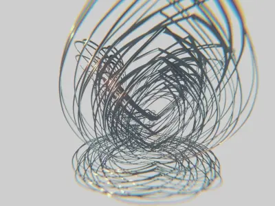 Abstract statue Lotus 3D model