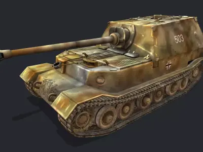 Elephant Tank Low-poly 3D model
