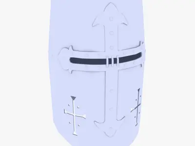 Templar Helmet Low-poly 3D model