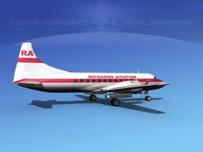 Convair CV-340 Richards Aviation 3D model