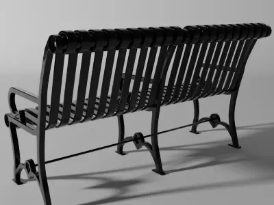 Black Bench Free 3D model