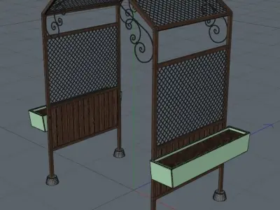 Pergola Simple Free 3D model