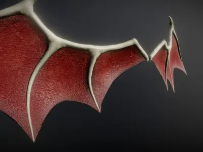 Demon Wings and Tail Low-Poly Low-poly 3D model purchase