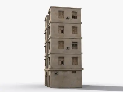 Arab Middle East Building x16 Low-poly 3D model