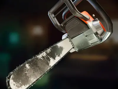 Chainsaw HDRP Low-poly 3D model