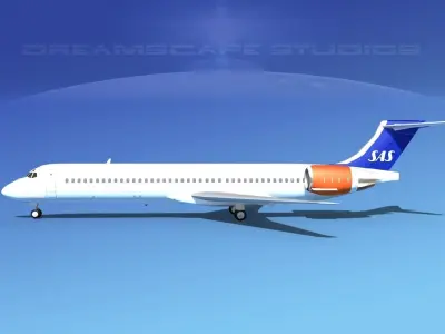 McDonnell Douglas MD-87 SAS 3D model