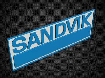 sandvik logo 3D model