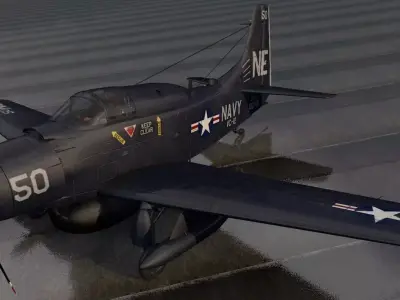 Douglas EA-1E or AD-5W Skyraider 3D model