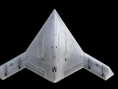 X-47B US Navy Stealth Drone Fighter Low-poly 3D model