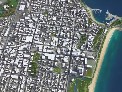 Wollongong Low-poly 3D model