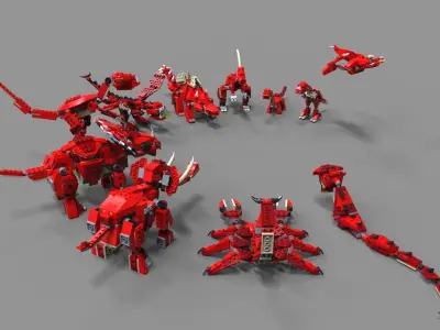 Lego Dinosaurs pack 3D model