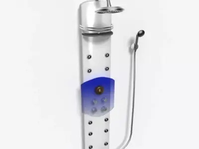 Metal Flat Shower Panel 3D model