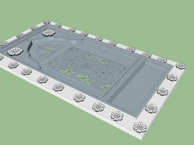 indian stone jharokha 3d modal Low-poly 3D model