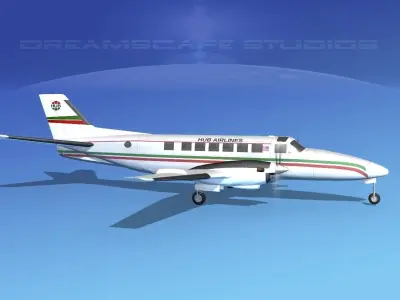 Beechcraft B99 Hub Airlines 3D model