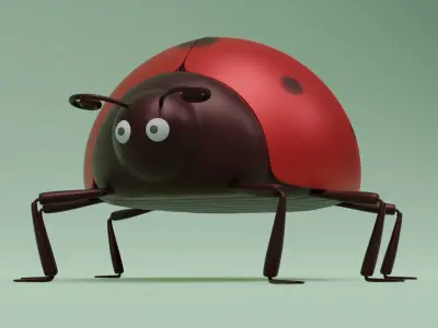 LadyBug Rigged Model 3D model