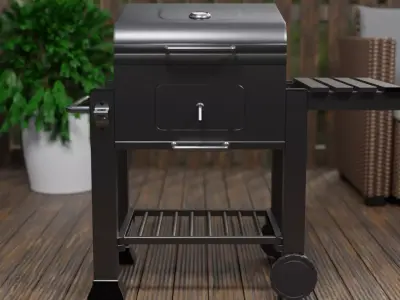 Grill Garden 3D model Low-poly 3D model