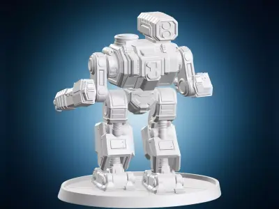 Bipedal Combat Robot Missile Pod Miniature 3D print model