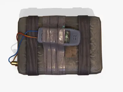 C4 Explosive Low-poly 3D model