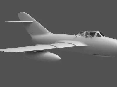 MiG-15 fighter plane 3D model