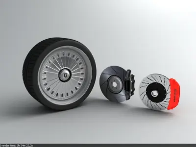 Wheel Tire 08 custom 3D model