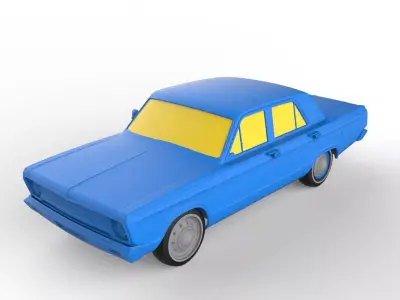 Chrysler Valiant 1966 Classic Car 3D print model