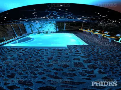 Swimming pool 3 night 3D model