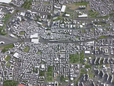 Katowice Low-poly 3D model