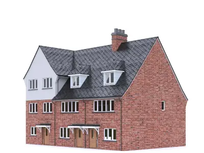 English Brick House 15 Low-poly 3D model